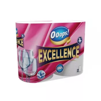   Háztartási papírtörlő 3 rétegű 2 tekercs/csomag 75 lap/tekercs Ooops! Excellence