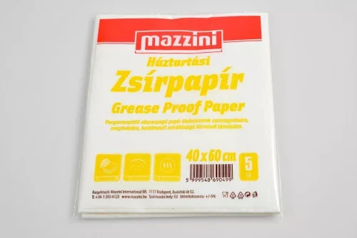 Zsírpapír íves 40x60 cm 5 ív/csomag