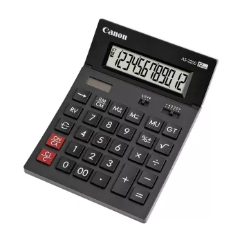   Számológép asztali 12 számjegy, döntött kijelző, Canon, AS-2200