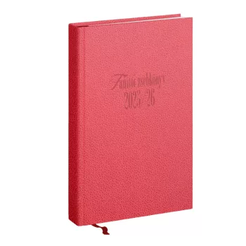   Tanítói zsebkönyv A5, műbőr 145mmx205mm, fehér lapokkal piros 2025/2026 Realsystem