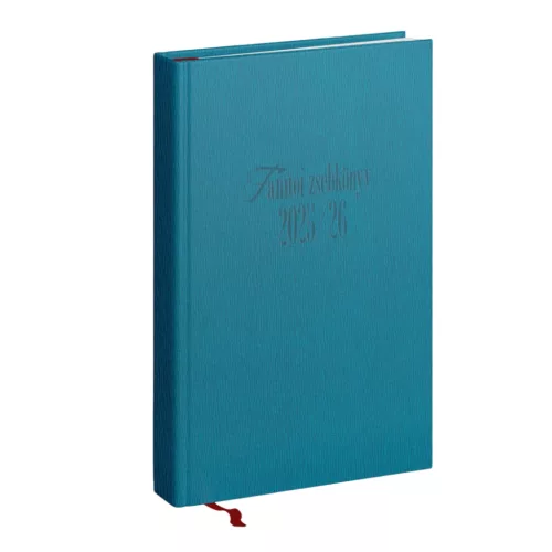 Tanítói zsebkönyv A5, műbőr 145mmx205mm, fehér lapokkal türkiz 2025/2026 Realsystem