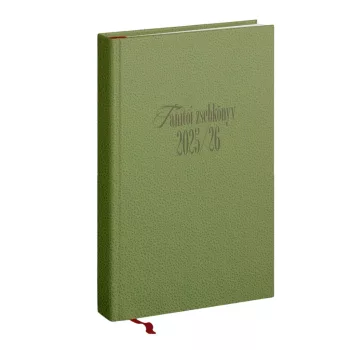   Tanítói zsebkönyv A5, műbőr 145mmx205mm, fehér lapokkal zöld 2025/2026 Realsystem