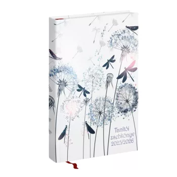   Tanítói zsebkönyv A5, műbőr 145mmx205mm, fehér lapokkal pitypang 2025/2026 Realsystem