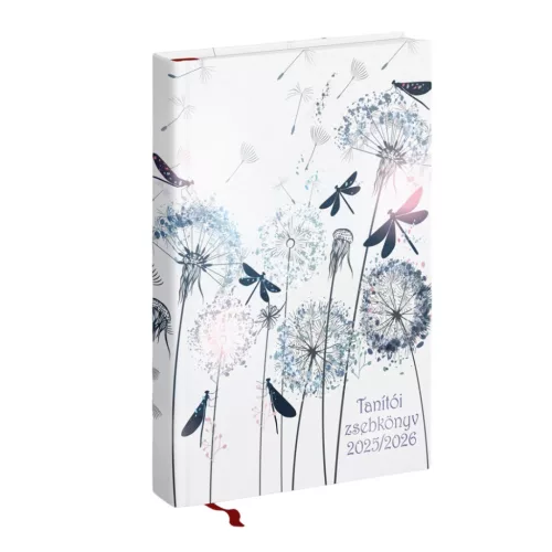 Tanítói zsebkönyv A5, műbőr 145mmx205mm, fehér lapokkal pitypang 2025/2026 Realsystem