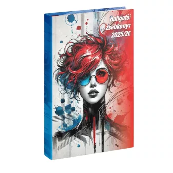   Hallgatói zsebkönyv A5, 145mmx205mm, fehér lapokkal face 2025/2026 Realsystem