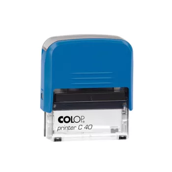   Bélyegző C40 Printer Colop átlátszó kék ház/kék párna