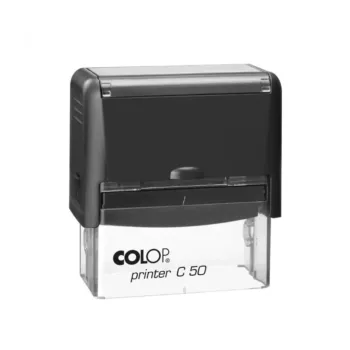   Bélyegző C50 Printer Colop átlátszó fekete ház/natúr párna