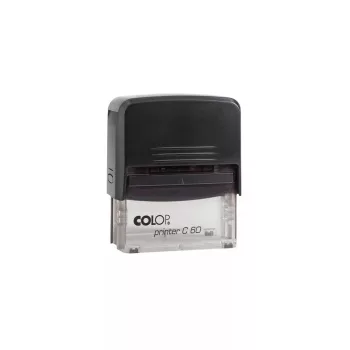   Bélyegző C60 Printer Colop átlátszó fekete ház/natúr párna