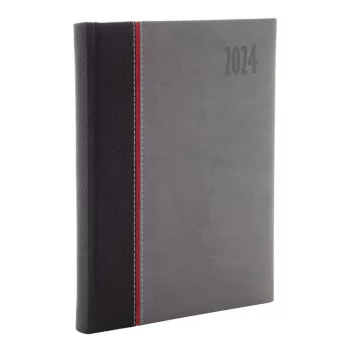   Határidőnapló Kensington A/5, napi fehér lapokkal szürke Realsystem 2024.