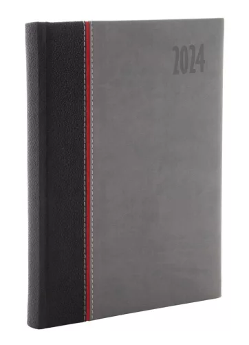 Határidőnapló Kensington A/5, napi fehér lapokkal szürke Realsystem 2024.