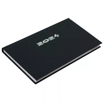   Zsebnaptár fekvő Carbon, fehér lapokkal kék Realsystem 2024.