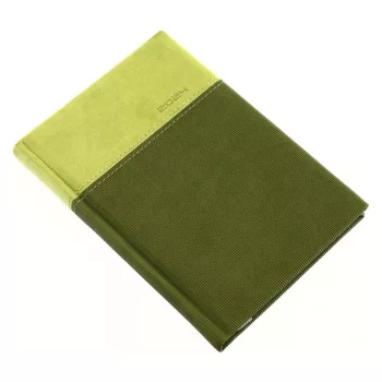   Zsebnaptár álló Lux, fehér lapokkal zöld Realsystem 2024.