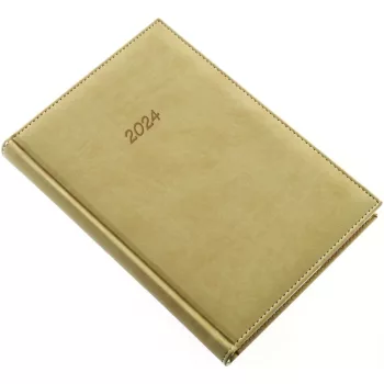   Határidőnapló Bolero A/5, napi krémszínű lapokkal drapp Realsystem 2024.