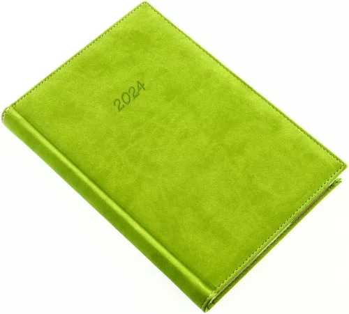 Határidőnapló Bolero P A/5, napi krémszínű lapokkal világoszöld Realsystem 2026.