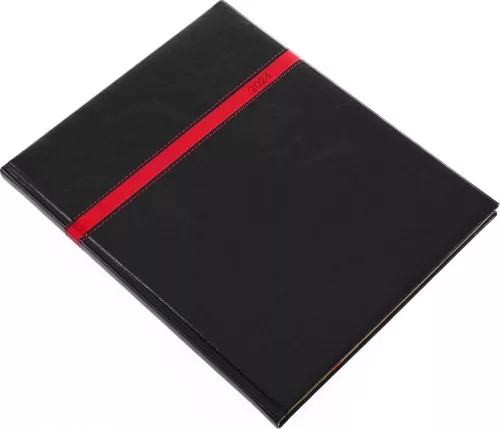 Határidőnapló Business A/4S, heti krémszínű lapokkal fekete Realsystem 2024.