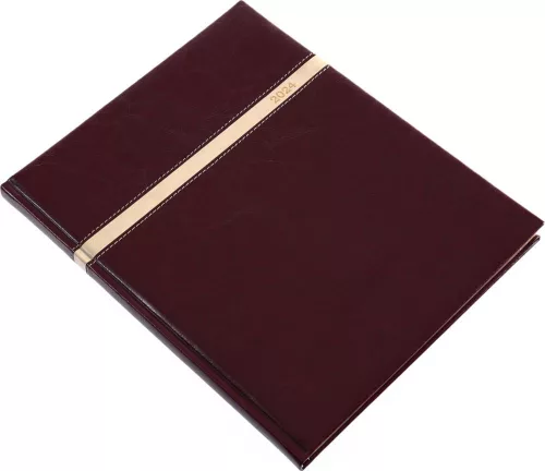 Határidőnapló Business A/4S, heti krémszínű lapokkal sötétbarna Realsystem 2024.