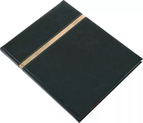 Határidőnapló Business A/4S, heti krémszínű lapokkal zöld Realsystem 2024.