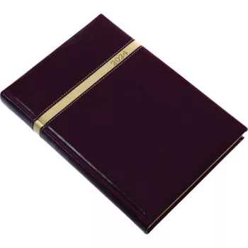   Határidőnapló Business B/5, napi krémszínű lapokkal sötétbarna Realsystem 2024.