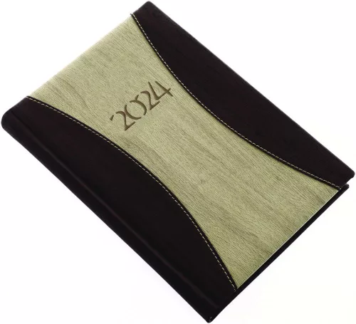 Határidőnapló Prémium A A/5, napi krémszínű lapokkal drapp Realsystem 2024.