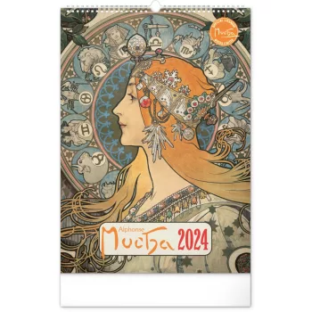   Falinaptár képes  330×460mm Alphonse Mucha  Realsystem 2024.