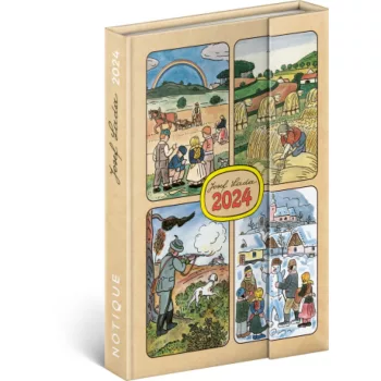   Határidőnapló mágnessel záródó, krémszínű lapokkal Kolibri 2025