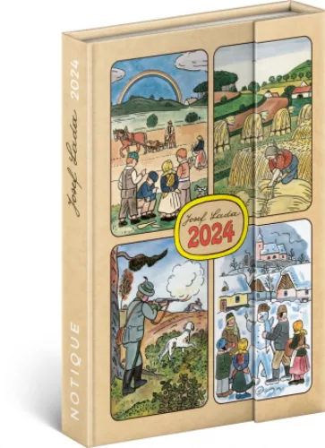 Határidőnapló mágnessel záródó, krémszínű lapokkal Kolibri 2025