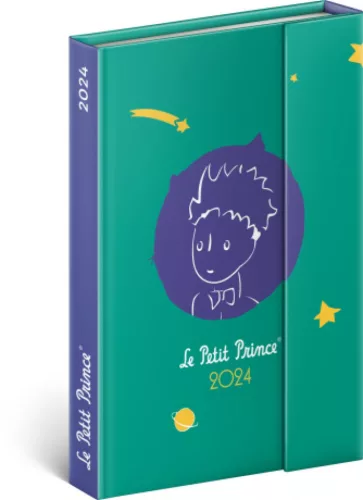Határidőnapló mágnessel záródó, krémszínű lapokkal diary Le Petit Prince 110×160 mm, Realsystem 2024.