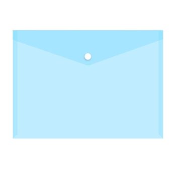 Irattartó tasak A4, PP patentos transzparens kék Icarus