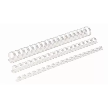 Spirál műanyag, 6 mm, 10-20 lap, FELLOWES, 100 db, fehér