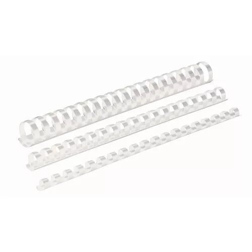 Spirál műanyag, 14 mm, 81-100 lap, FELLOWES, 100 db, fehér