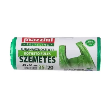   Szemeteszsák köthető füles 35 liter 20 db/tekercs Mazzini