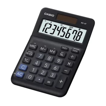   Számológép asztali 8 digit nagy, döntött kijelző Casio MS 8 F fekete