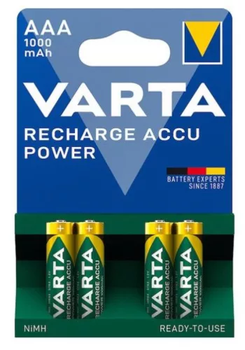Elem tölthető akku AAA mikro 1000 mAH Power 4 db/csomag, Varta
