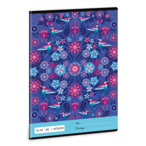 Füzet iskolai A5, 32lap, vonalas 14-32 1.osztályos CATALINA (5095) 21  10db/csomag