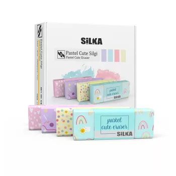 Radír, cuki, pasztell, 24 db/display Silka