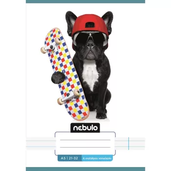   Füzet, A5, 4. osztályos vonalas, 21-32, Vagány minták, I., 16 db/csomag  Nebulo