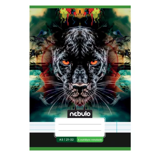 Füzet, A5, 4. osztályos vonalas, 21-32, Vagány minták, II., 16 db/csomag  Nebulo