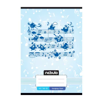   Füzet, A5, hangjegy, 36-16, Mix minták, 16 db/csomag Nebulo