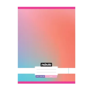   Füzet, A4, sima, 80-32, Monochrome és Gradient minták, 12 db/csomag Nebulo