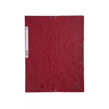 Gumis mappa karton prespán A/4 Exacompta cseresznyepiros