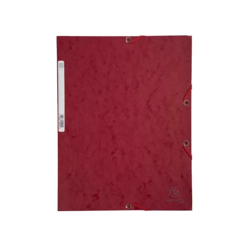 Gumis mappa karton prespán A/4 Exacompta cseresznyepiros