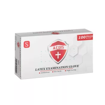 Gumikesztyű latex púderes S 100 db/doboz_A-EGIS