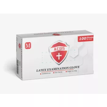 Gumikesztyű latex púderes M 100 db/doboz_A-EGIS