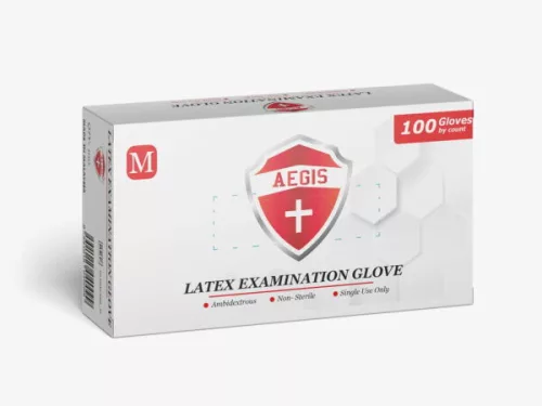 Gumikesztyű latex púderes M 100 db/doboz_A-EGIS