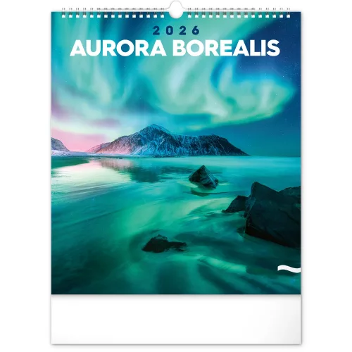Falinaptár képes 300x340mm Aurora Borealis Realsystem 2026.