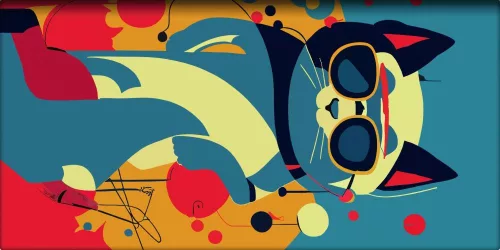 Zsebnaptár Colors fekvő heti, fehér lapokkal Astro Cat Dayliner 2025.