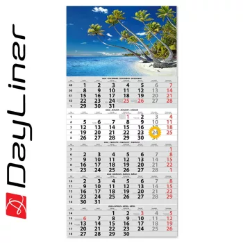   Speditőr naptár 1 tömb, 5 hónap SP-15 330 × 670 mm, fehér lapokkal Vízpart Dayliner 2026.