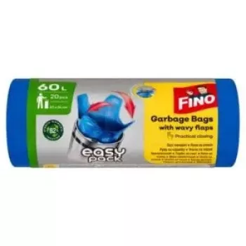   Szemeteszsák köthető füles 60 literes 20 db/tekercs Easy Pack Fino