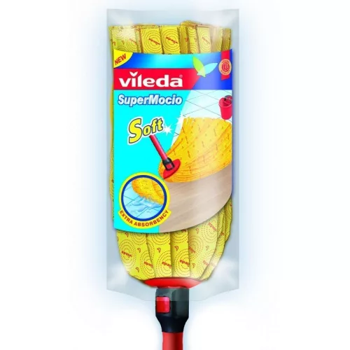 Felmosó fej/gyorsfelmosó nyéllel 30 % mikroszállal Vileda Soft sárga_F25263