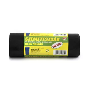   Szemeteszsák 110 liter 60 x 100 cm 25 mikron 10 db/tekercs fekete